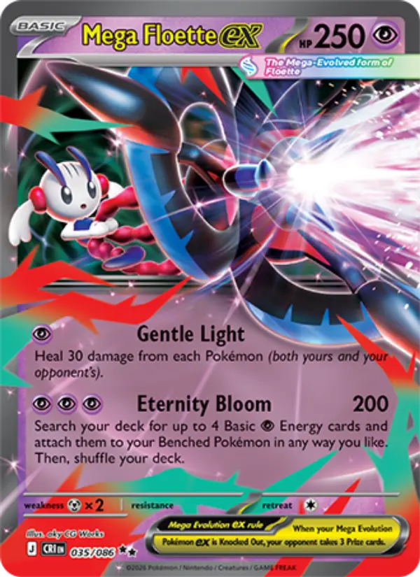 Mega Floette ex Double rare Pokemon card #035 from Chaos Rising
