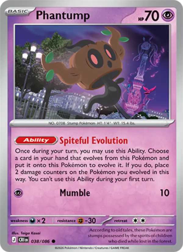 Phantump Common Pokemon card #038 from Chaos Rising