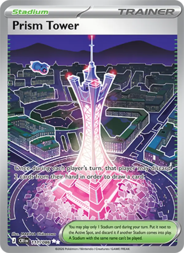 Prism Tower Ultra Rare Pokemon card #111 from Chaos Rising