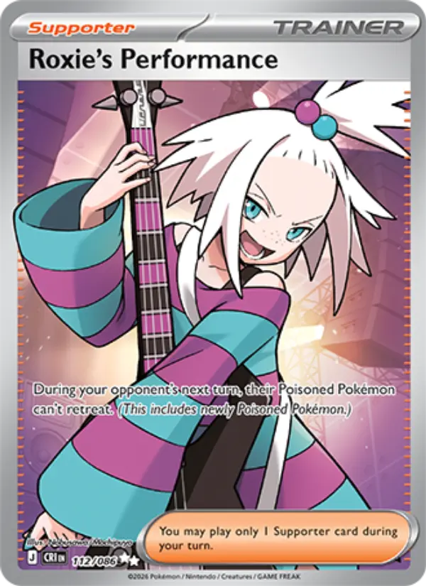 Roxie's Performance Ultra Rare Pokemon card #112 from Chaos Rising