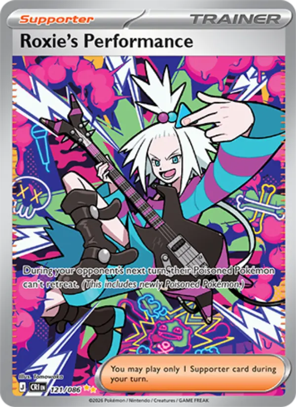 Roxie's Performance Special illustration rare Pokemon card #121 from Chaos Rising