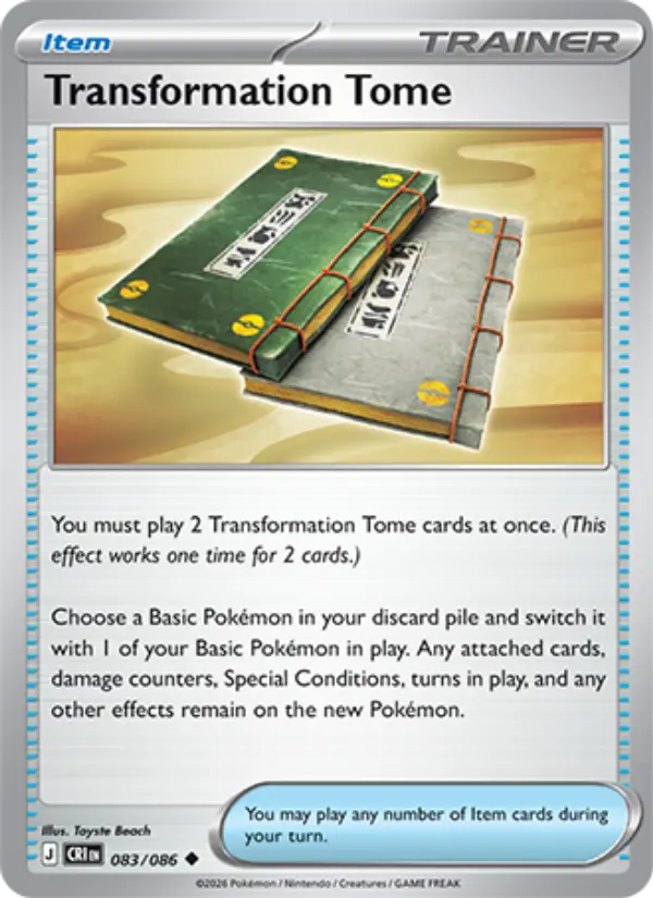 Transformation Tome Uncommon Pokemon card #083 from Chaos Rising