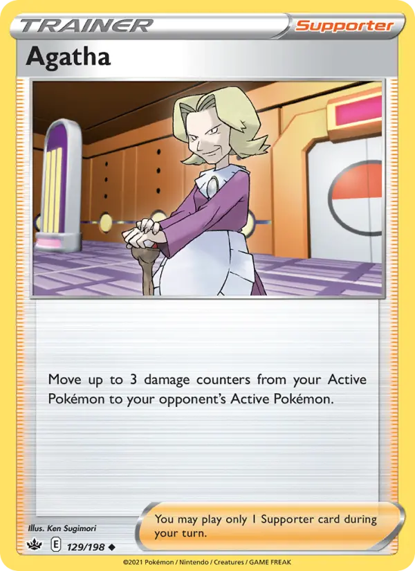 Agatha Uncommon Pokemon card #129 from Chilling Reign