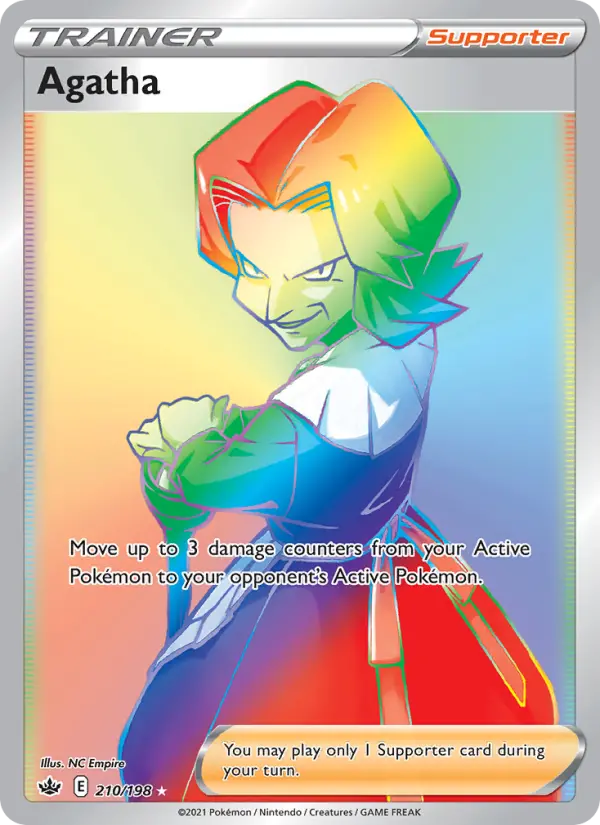 Agatha Secret Rare Pokemon card #210 from Chilling Reign