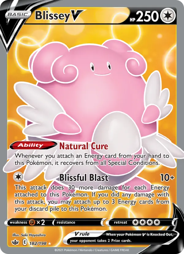 Blissey V Ultra Rare Pokemon card #182 from Chilling Reign