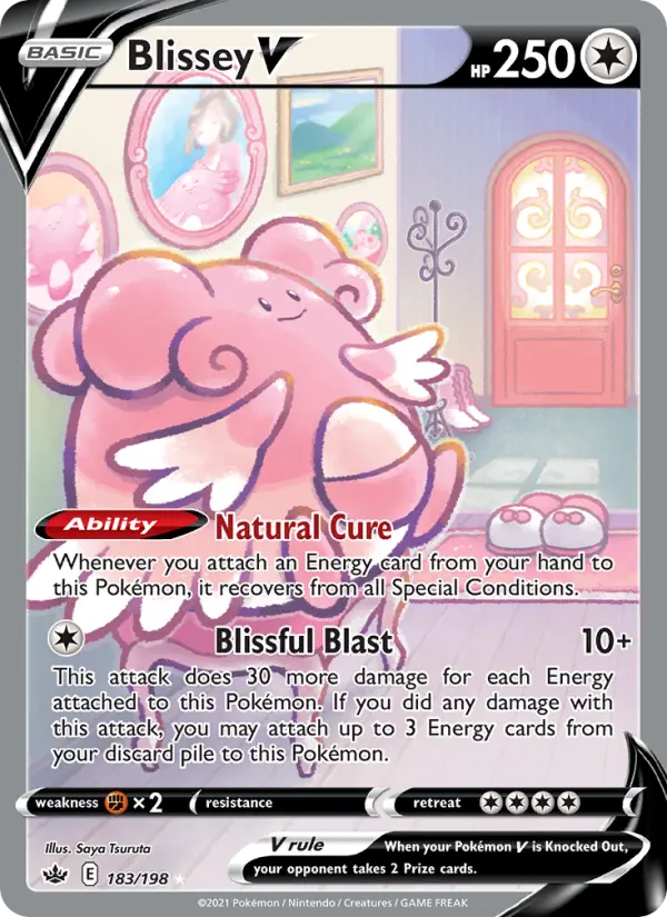 Blissey V Ultra Rare Pokemon card #183 from Chilling Reign