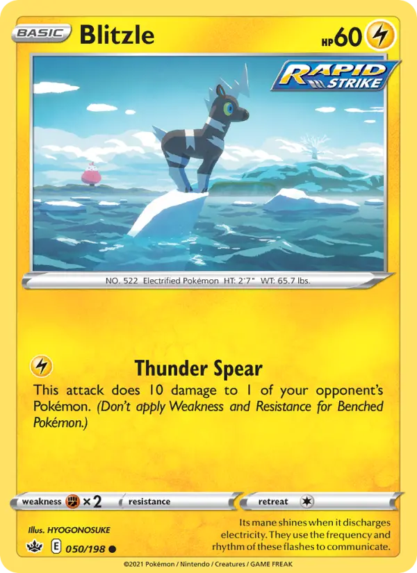 Blitzle Common Pokemon card #50 from Chilling Reign