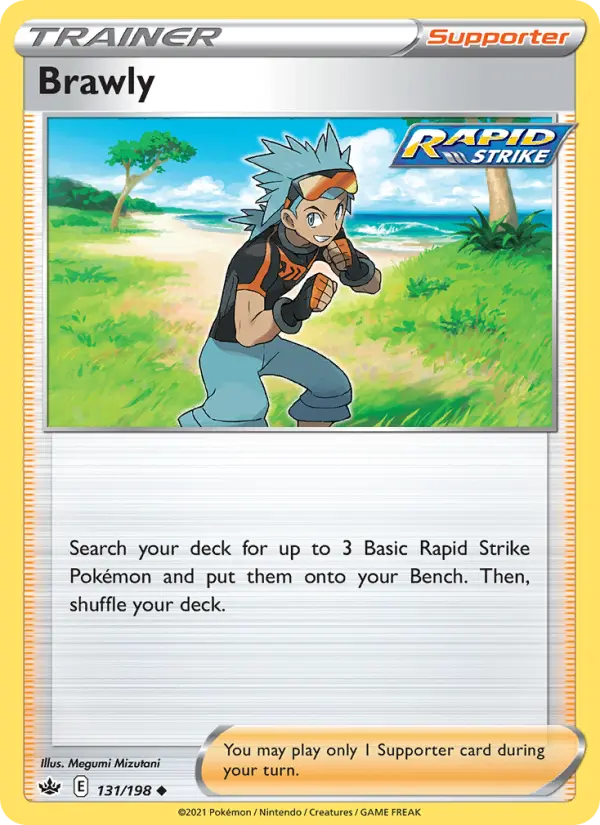 Brawly Uncommon Pokemon card #131 from Chilling Reign