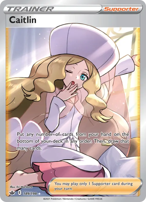 Caitlin Ultra Rare Pokemon card #189 from Chilling Reign