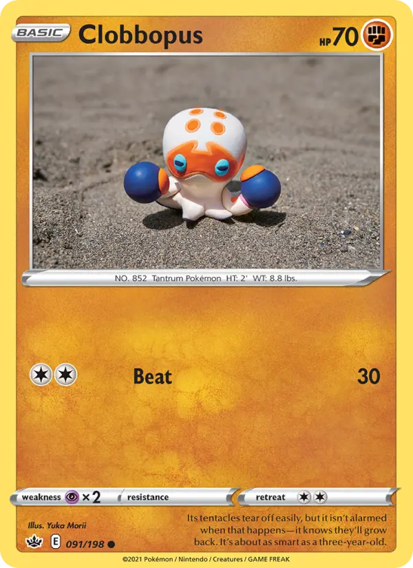 Clobbopus Common Pokemon card #91 from Chilling Reign