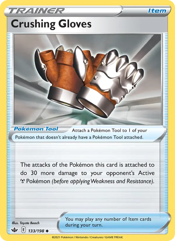 Crushing Gloves Uncommon Pokemon card #133 from Chilling Reign