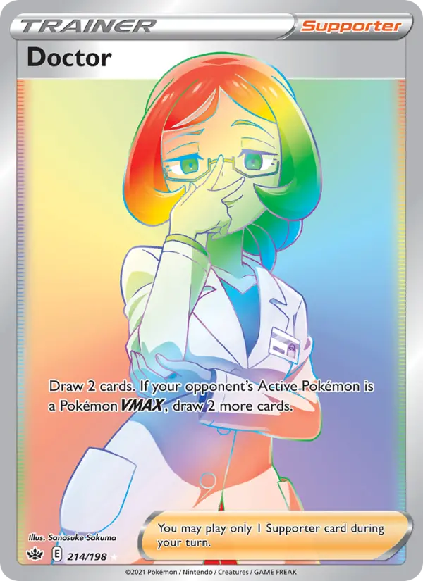 Doctor Secret Rare Pokemon card #214 from Chilling Reign