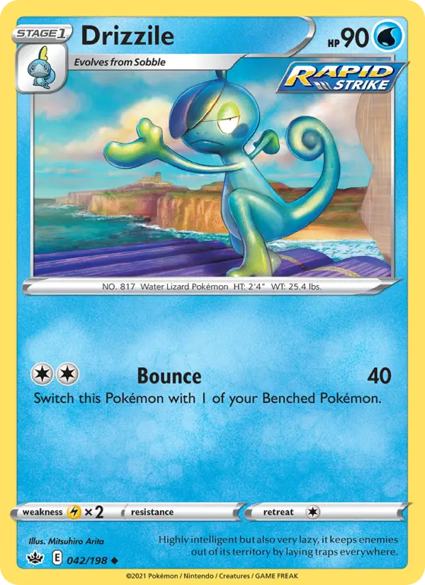 Drizzile Uncommon Pokemon card #42 from Chilling Reign