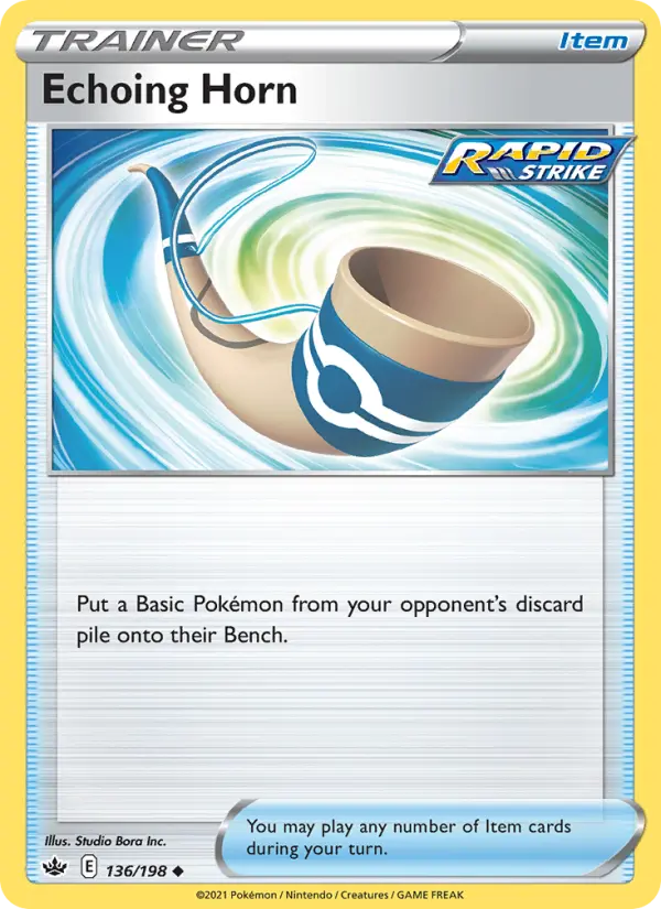 Echoing Horn Uncommon Pokemon card #136 from Chilling Reign