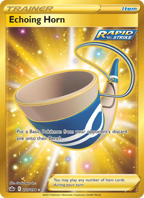Echoing Horn Secret Rare Pokemon card #225 from Chilling Reign