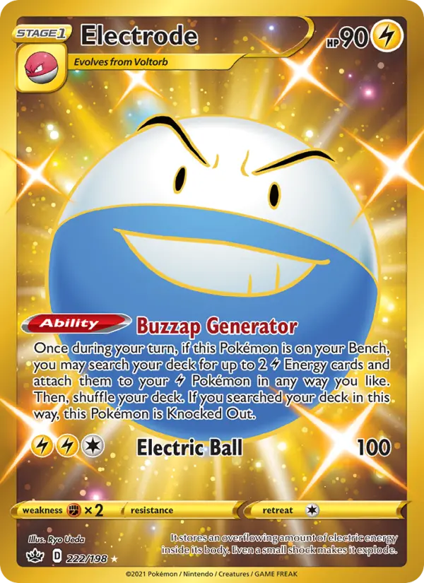 Electrode Secret Rare Pokemon card #222 from Chilling Reign