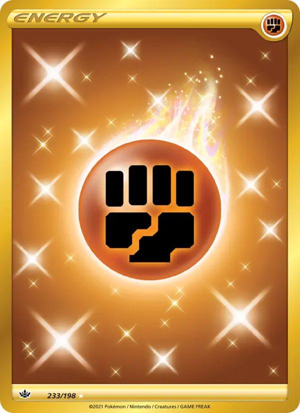 Fighting Energy Secret Rare Pokemon card #233 from Chilling Reign