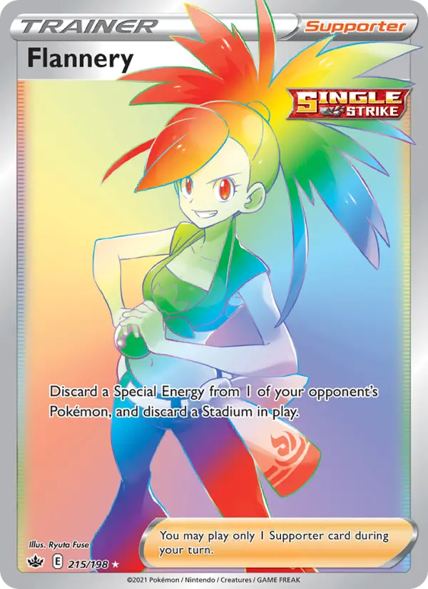 Flannery Secret Rare Pokemon card #215 from Chilling Reign