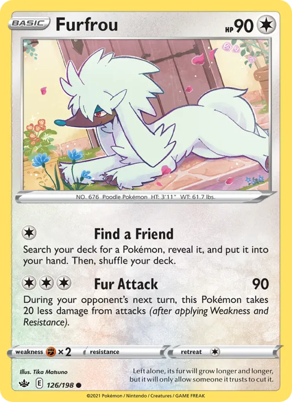 Furfrou Common Pokemon card #126 from Chilling Reign