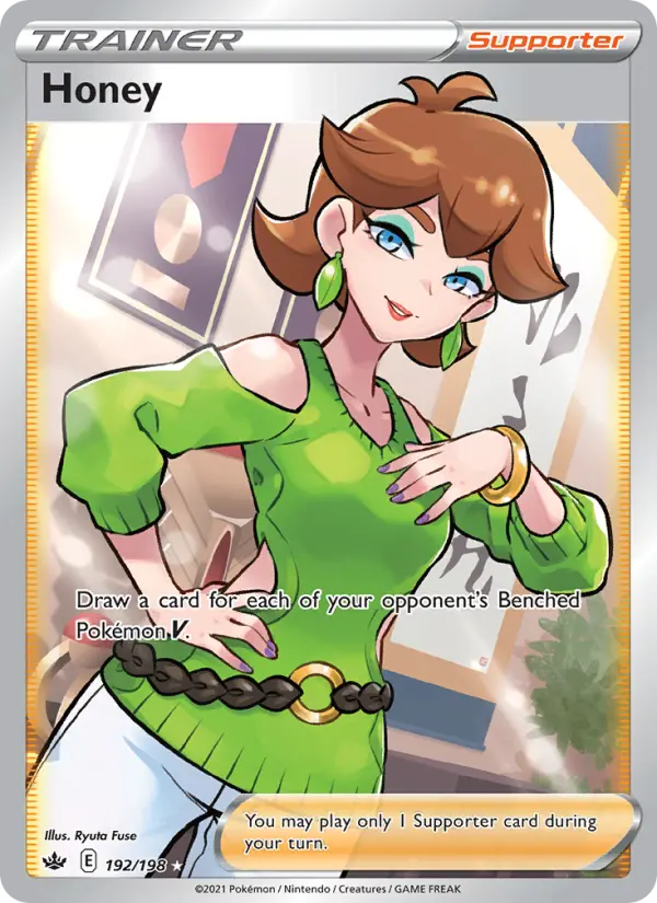 Honey Ultra Rare Pokemon card #192 from Chilling Reign