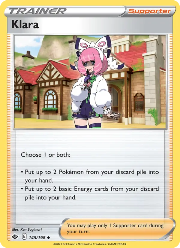 Klara Uncommon Pokemon card #145 from Chilling Reign
