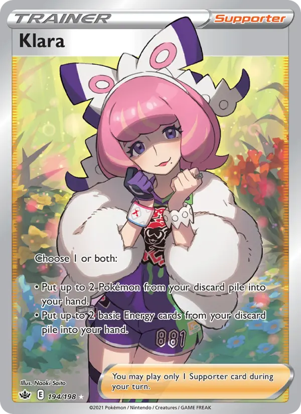 Klara Ultra Rare Pokemon card #194 from Chilling Reign