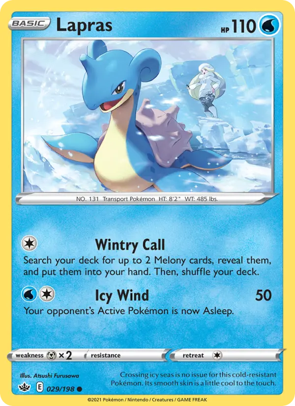 Lapras Common Pokemon card #29 from Chilling Reign