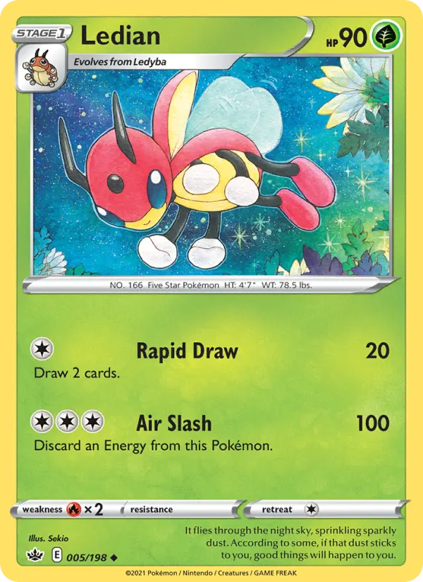 Ledian Uncommon Pokemon card #5 from Chilling Reign