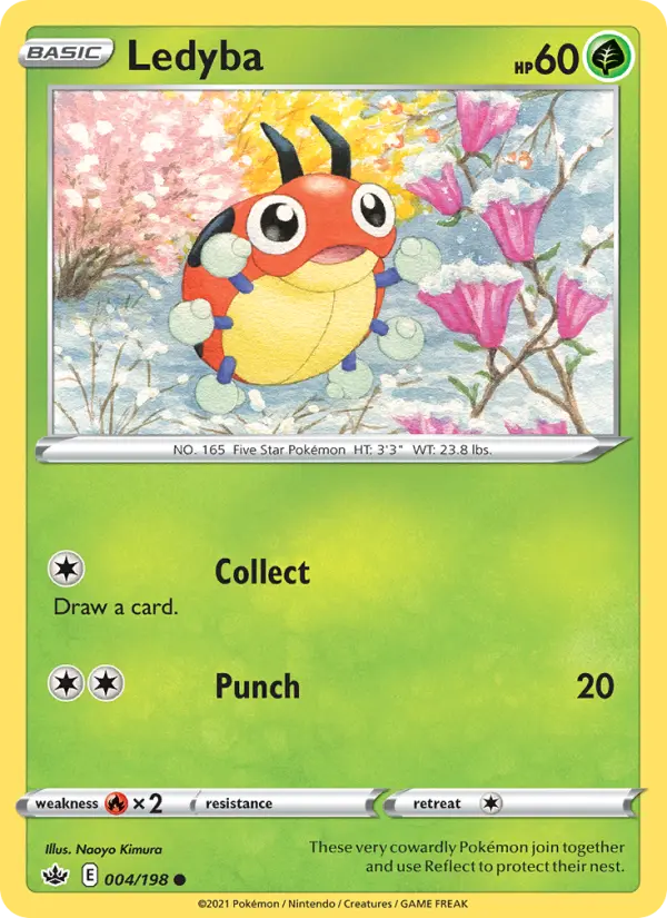 Ledyba Common Pokemon card #4 from Chilling Reign