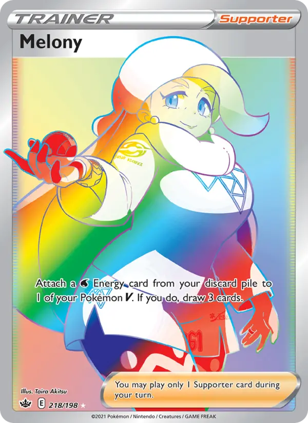 Melony Secret Rare Pokemon card #218 from Chilling Reign
