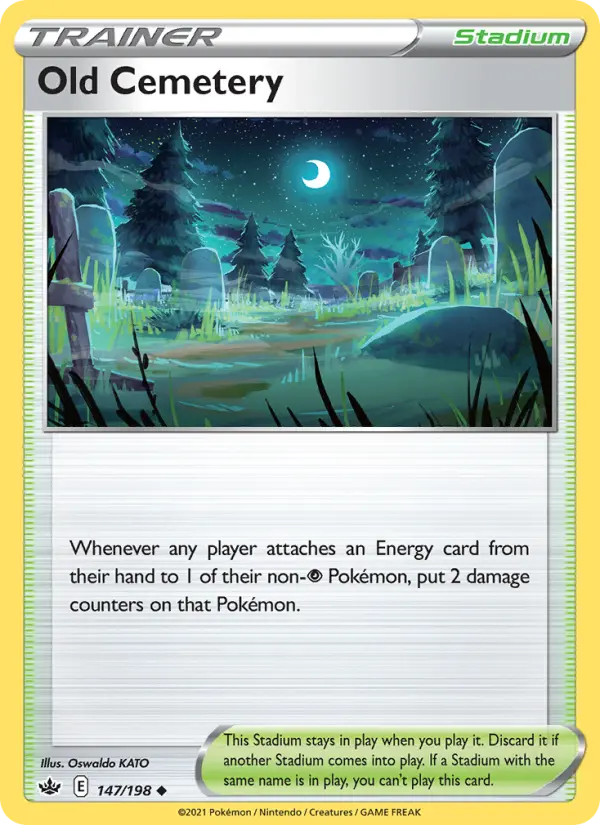 Old Cemetery Uncommon Pokemon card #147 from Chilling Reign