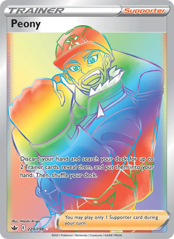 Peony Secret Rare Pokemon card #220 from Chilling Reign