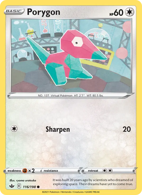 Porygon Common Pokemon card #116 from Chilling Reign