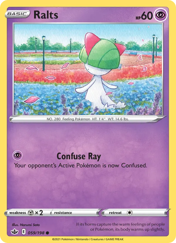 Ralts Common Pokemon card #59 from Chilling Reign