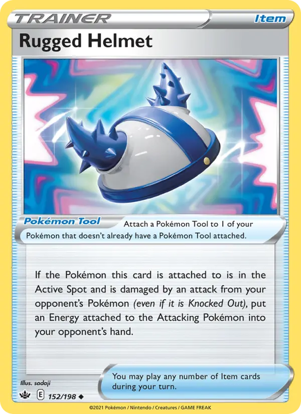 Rugged Helmet Uncommon Pokemon card #152 from Chilling Reign