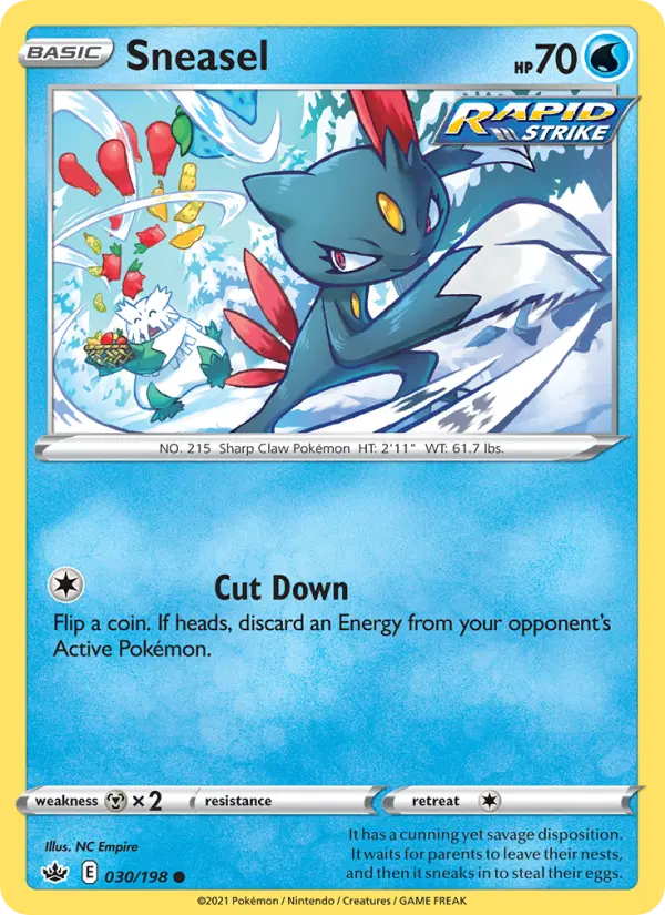 Sneasel Common Pokemon card #30 from Chilling Reign