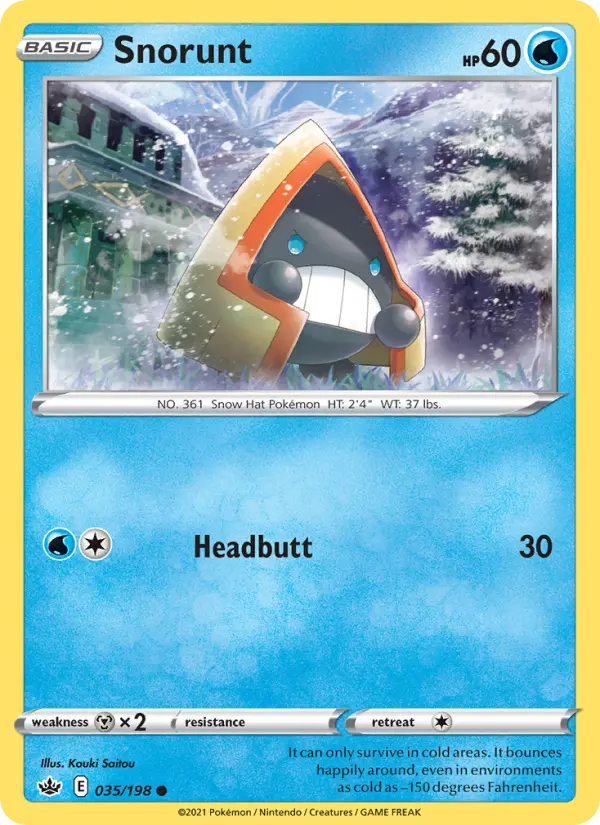 Snorunt Common Pokemon card #35 from Chilling Reign