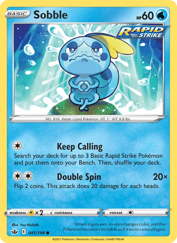 Sobble Common Pokemon card #41 from Chilling Reign