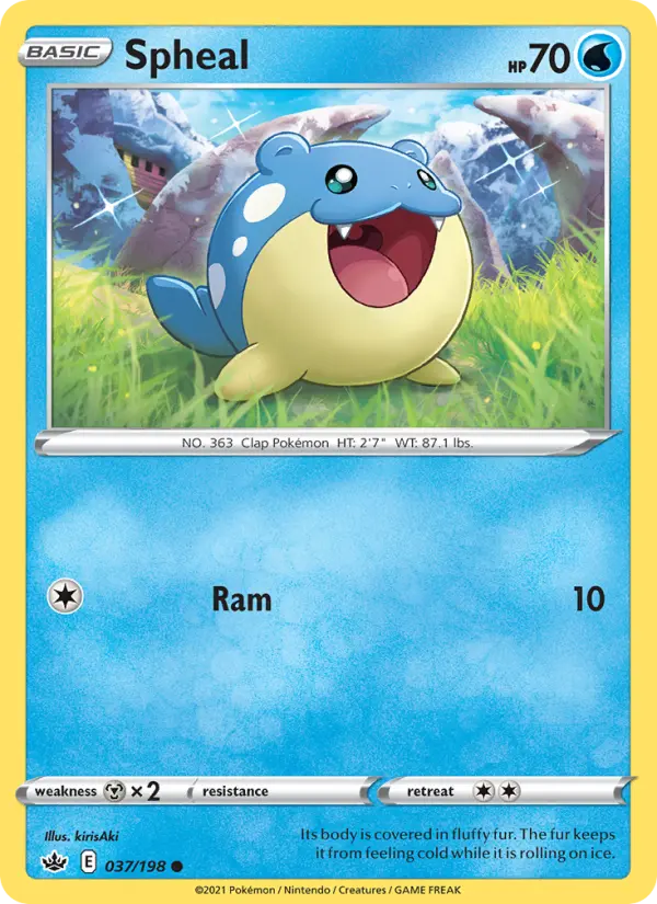 Spheal Common Pokemon card #37 from Chilling Reign