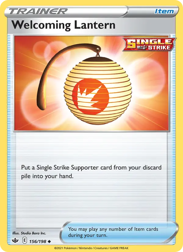 Welcoming Lantern Uncommon Pokemon card #156 from Chilling Reign