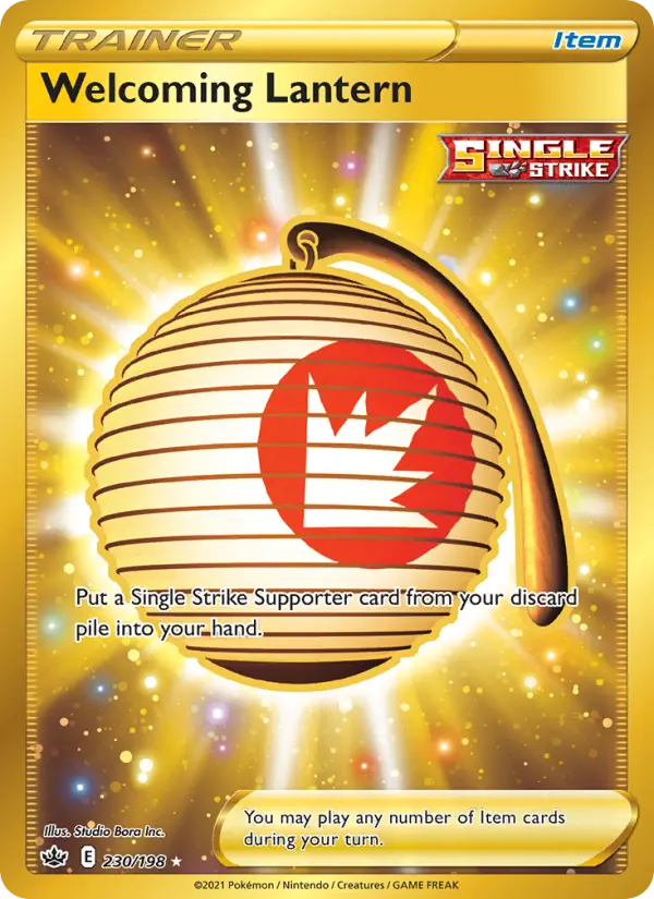 Welcoming Lantern Secret Rare Pokemon card #230 from Chilling Reign