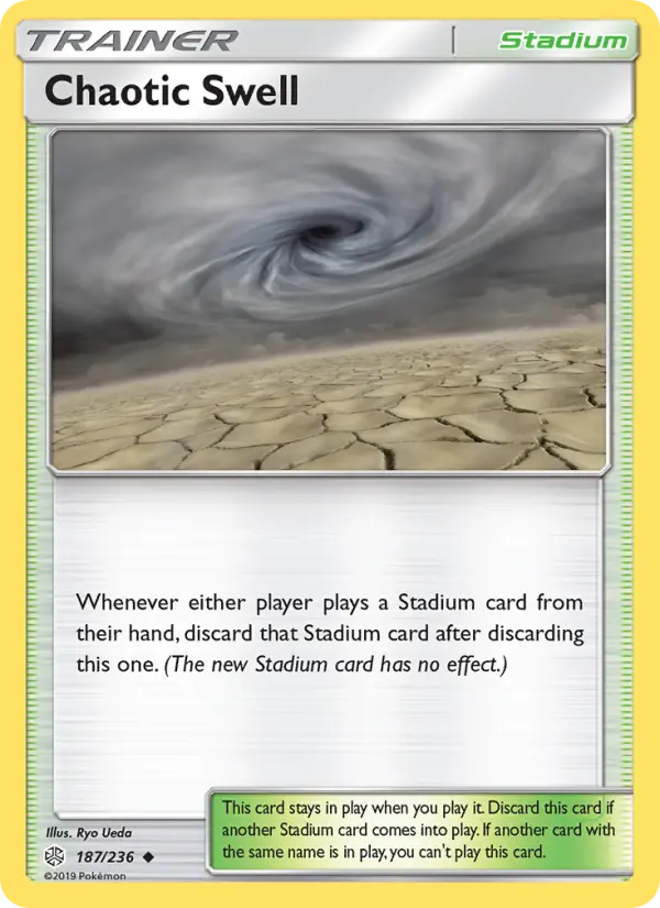 Chaotic Swell Uncommon Pokemon card #187 from Cosmic Eclipse