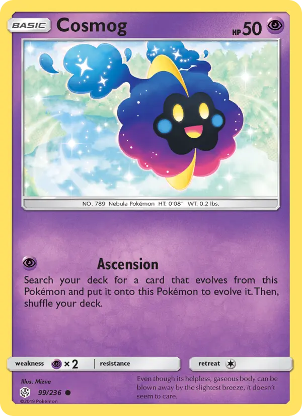 Cosmog Common Pokemon card #99 from Cosmic Eclipse