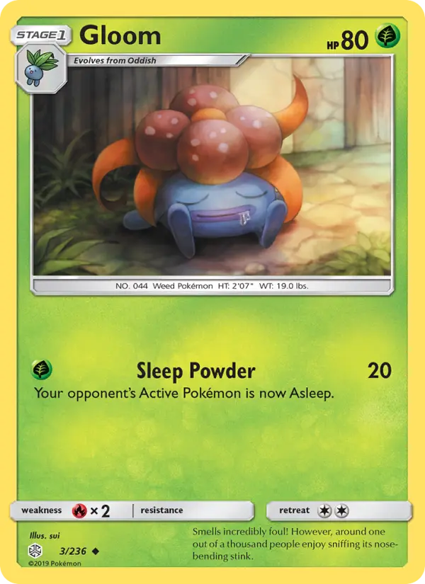 Gloom Uncommon Pokemon card #3 from Cosmic Eclipse