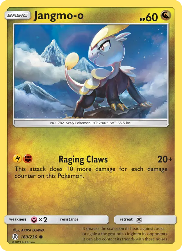 Jangmo-o Pokemon card artwork