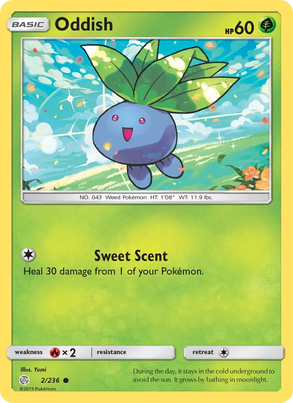 Oddish Common Pokemon card #2 from Cosmic Eclipse