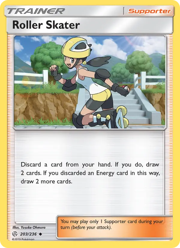 Roller Skater Uncommon Pokemon card #203 from Cosmic Eclipse
