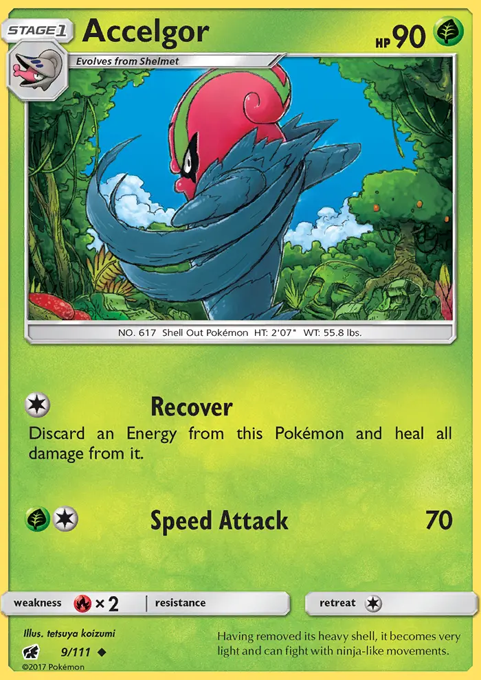 Accelgor Uncommon Pokemon card #9 from Crimson Invasion