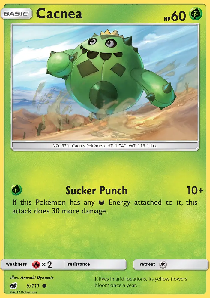 Cacnea Common Pokemon card #5 from Crimson Invasion