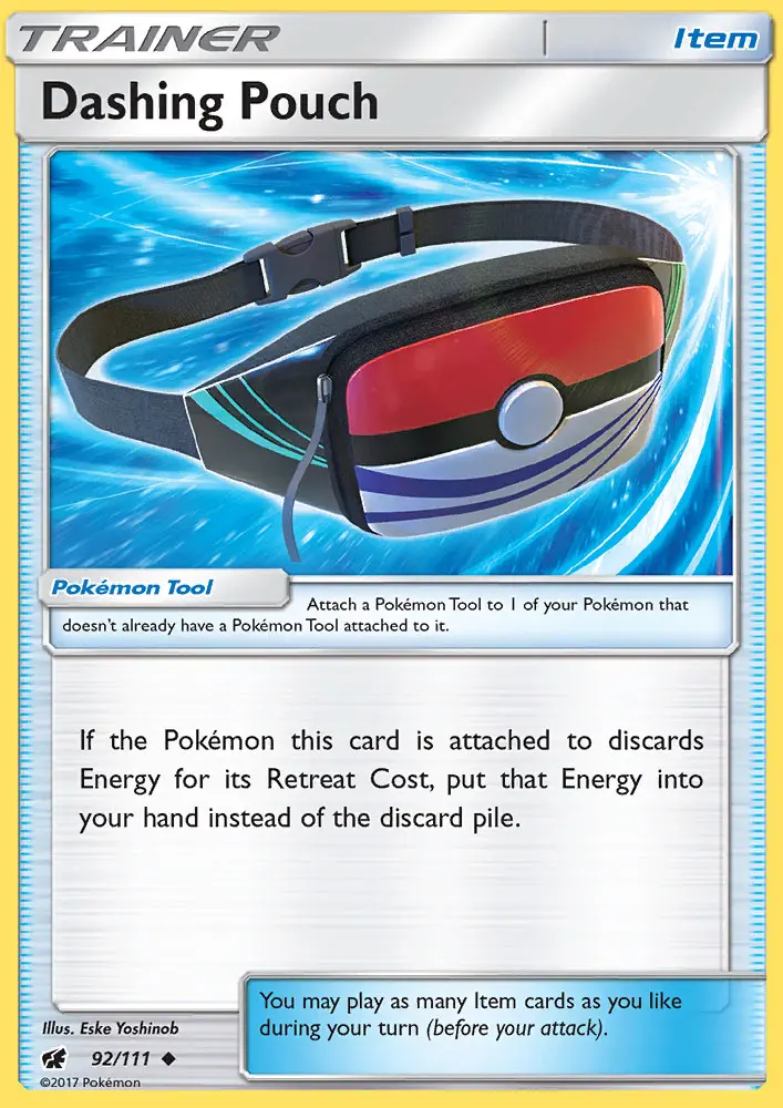Dashing Pouch Uncommon Pokemon card #92 from Crimson Invasion